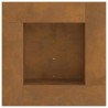 Foyer Carré 60x60x30 cm en Acier Résistant aux Intempéries 