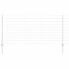 Euro Fence avec 10 poteaux Argent 1x10 m Acier 