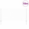 Euro Fence avec 10 poteaux Argent 1x10 m Acier 