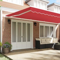 Tissu de remplacement d'auvent pour cadre 6x3.5 m Rouge 