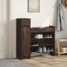 Armoire à chaussures chêne marron bois d’ingénierie 