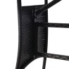 Table de jardin Noir 80x80x74 cm Résine tressée 
