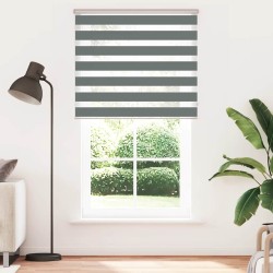 Store zèbre gris foncé largeur du tissu 120,9 cm polyester 