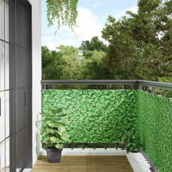 Écran d'intimité de balcon aspect de plante vert 800x75 cm PVC 