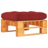 Pouf palette de jardin marron miel bois de pin imprégné 
