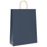 Sacs en papier 250 pcs avec poignées bleu 32x12x42 cm 