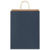 Sacs en papier 250 pcs avec poignées bleu 32x12x42 cm 