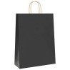 Sacs en papier 250 pcs avec poignées noir 32x12x42 cm 