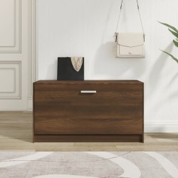 Banc à chaussures Chêne marron 80x24x45 cm Bois d'ingénierie 