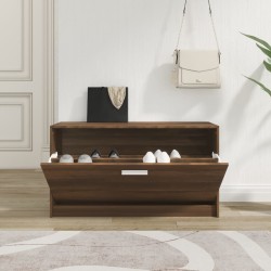 Banc à chaussures Chêne marron 80x24x45 cm Bois d'ingénierie 
