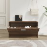 Banc à chaussures Chêne marron 80x24x45 cm Bois d'ingénierie 