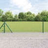 Clôture Euro avec 7 poteaux flasqués 0,6x10 m en acier galvanisé 