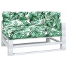 Coussins de palette lot de 3 motif de feuilles tissu 