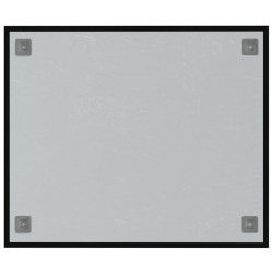 Tableau noir magnétique mural Noir 60x50 cm Verre trempé 