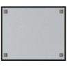 Tableau noir magnétique mural Noir 60x50 cm Verre trempé 