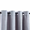Rideaux occultants avec anneaux en métal 2 pcs Gris 140x245 cm 