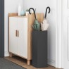 Porte-parapluies Noir Métal Compact Minimaliste Porte-parapluie 