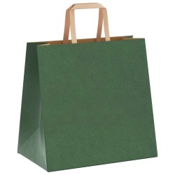 Sacs en papier 250 pcs avec poignées vert 26x17x25 cm 