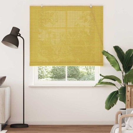 Stores et Occultants avec des rideaux Jaune 150 x 220 cm Bambou 