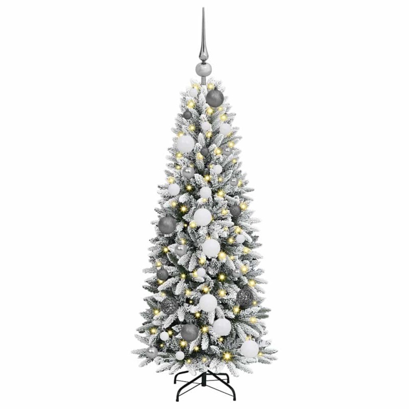 Sapin de Noël artificiel Blanc 120 cm Plastique 