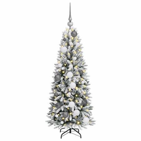 Sapin de Noël artificiel Blanc 120 cm Plastique 
