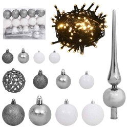 Sapin de Noël artificiel Blanc 120 cm Plastique 