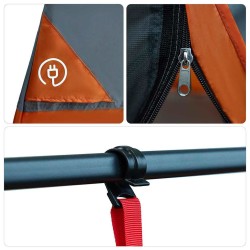 Tente avec toit Autre Gris et Orange et Noir 