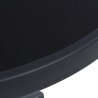 Table de jardin Noir 80 cm Acier et verre 