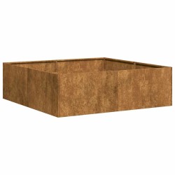 Jardinière rouillé 100x100x30 cm acier inoxydable 