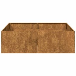 Jardinière rouillé 100x100x30 cm acier inoxydable 
