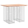 Banc de jardin design gabion 100x70x72cm bois massif de douglas 