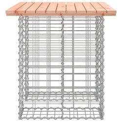 Banc de jardin design gabion 100x70x72cm bois massif de douglas 