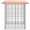 Banc de jardin design gabion 100x70x72cm bois massif de douglas 