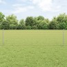 Clôture Euro avec 5 poteaux en U Argent 0,6x10 m Acier 