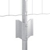 Clôture Euro avec 5 poteaux en U Argent 0,6x10 m Acier 