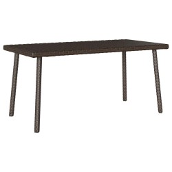 Table basse de jardin rectangulaire marron 40x40x37 cm rotin 