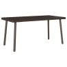 Table basse de jardin rectangulaire marron 40x40x37 cm rotin 