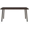 Table basse de jardin rectangulaire marron 40x40x37 cm rotin 