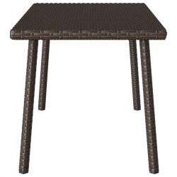 Table basse de jardin rectangulaire marron 40x40x37 cm rotin 