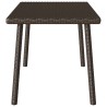 Table basse de jardin rectangulaire marron 40x40x37 cm rotin 