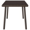 Table basse de jardin rectangulaire marron 40x40x37 cm rotin 