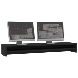 Support de moniteur Noir 100x24x13 cm Bois d'ingénierie 