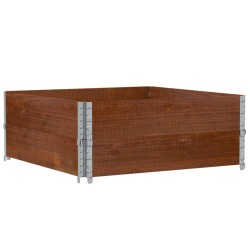 Colliers de palette 2 pcs marron 100x100 cm bois de pin solide 