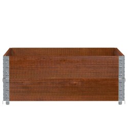 Colliers de palette 2 pcs marron 100x100 cm bois de pin solide 