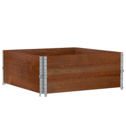 Colliers de palette 2 pcs marron 100x100 cm bois de pin solide 