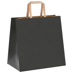 Sacs en papier 250 pcs avec poignées noir 26x17x25 cm 