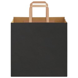 Sacs en papier 250 pcs avec poignées noir 26x17x25 cm 