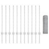 Poteaux de Clôture 11 pcs U-Channel 80 cm Acier Galvanisé 