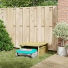 Tondeuse à gazon robotisée , garage de 70x80x38 cm, en bois de pin traité 
