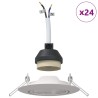 Spots Encastrés 24 pcs Ronds GU10 Blanc Ø90 mm Acier 